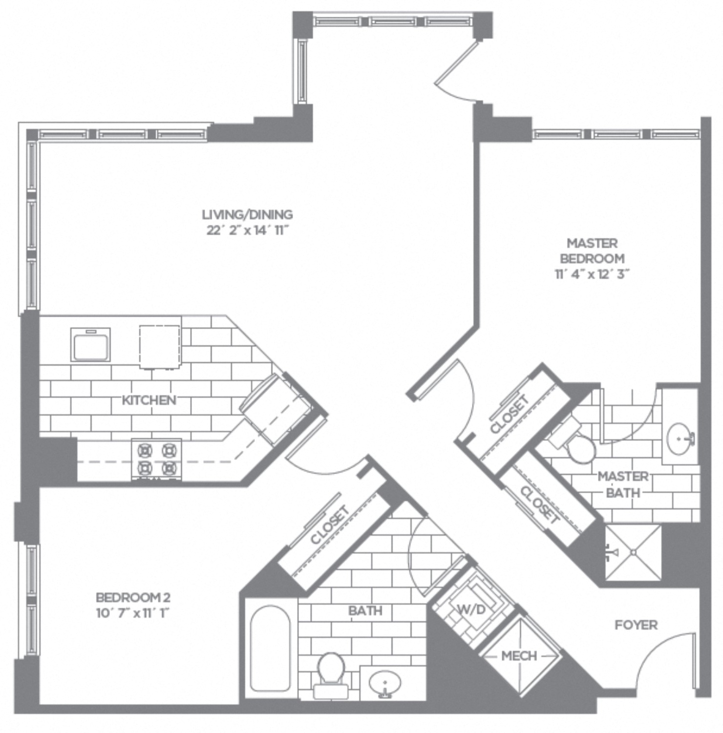 Floor Plan Image of Apartment Apt 144-2